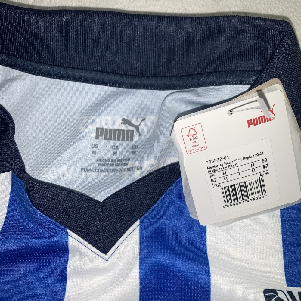 NWT Puma Monterrey 2023/2024 Blue Home Soccer Jersey Men's Medium - Picture 2 of 6